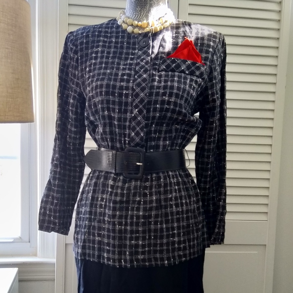 Vintage Melissa Petites Black and white dress